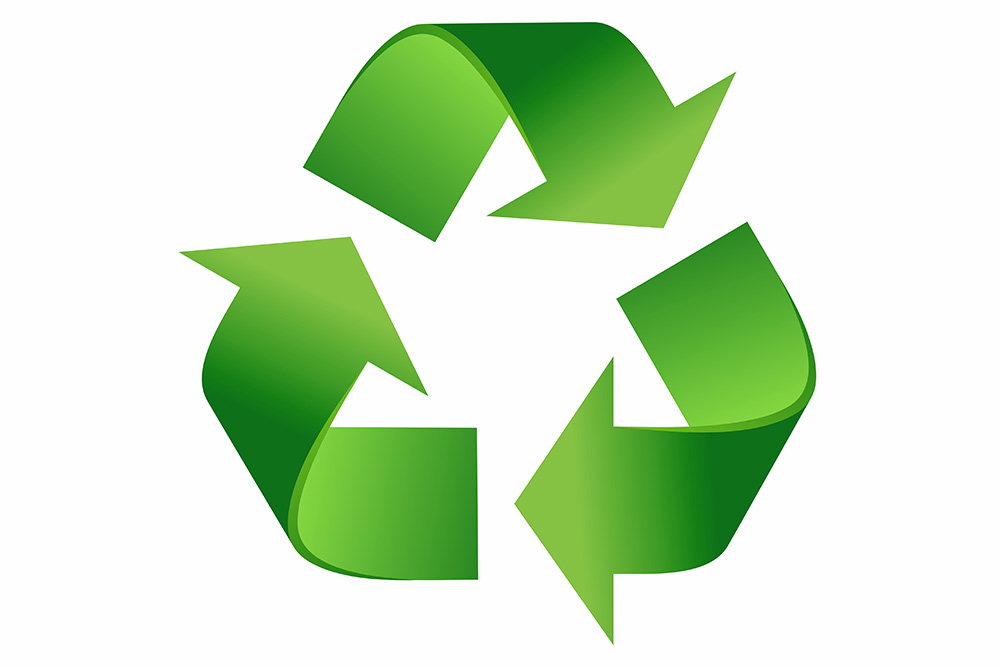 Anneau de Moebius indiquant l'économie circulaire et la boucle recyclage